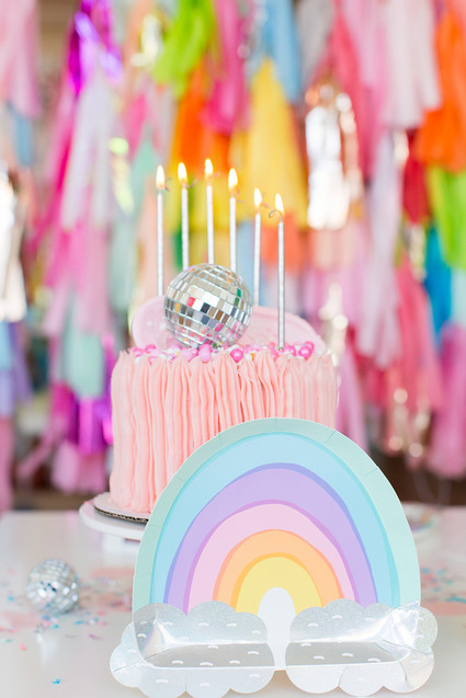 Rainbow pastel unicorn birthday party Inspiration