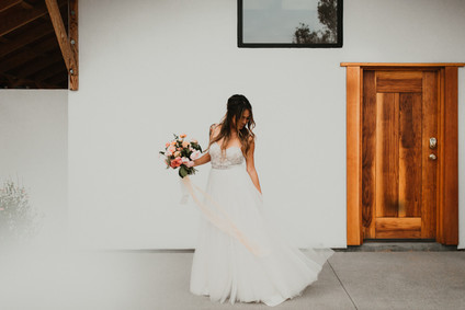 Sunset desert wedding at The Ruin Venue in Joshua Tree