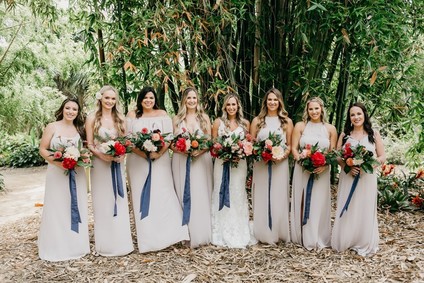 Modern tropical wedding at the San Diego Botanic Garden
