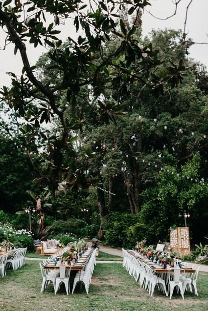 Modern tropical wedding at the San Diego Botanic Garden