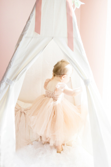 Pink floral first birthday party ideas on 100 Layer Cakelet