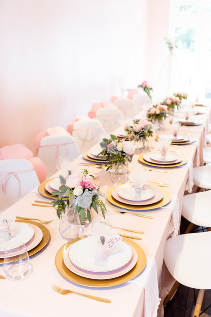 Pink floral first birthday party ideas on 100 Layer Cakelet Inspiration