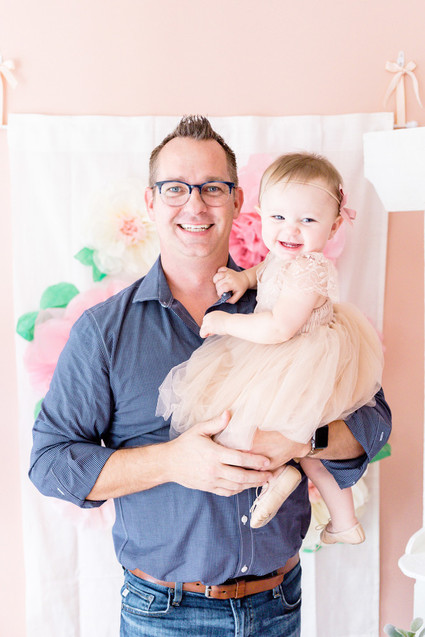 Pink floral first birthday party ideas on 100 Layer Cakelet