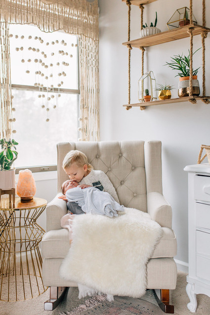 Vintage modern girl's nursery and newborn photos Inspiration