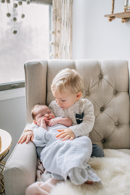 Vintage modern girl's nursery and newborn photos