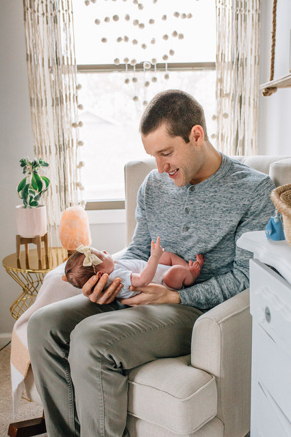 Vintage modern girl's nursery and newborn photos