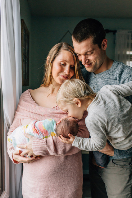 Vintage modern girl's nursery and newborn photos