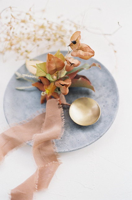 Modern minimal fall wedding inspiration in a loft