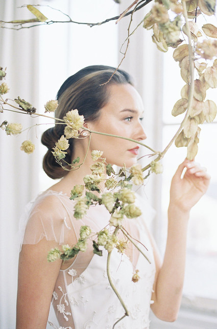 Modern minimal fall wedding inspiration in a loft