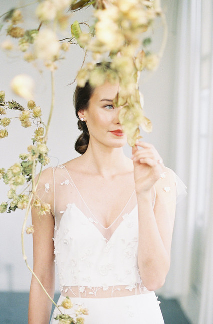 Modern minimal fall wedding inspiration in a loft