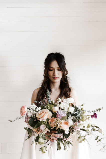 Moody modern wedding at Cherry Hollow Farms in Atlanta