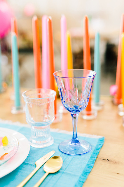 Bright whimsical wedding invites