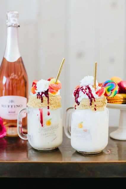 ice cream champagne floats