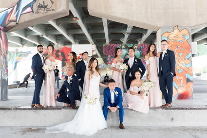 Modern graphic warehouse wedding in Toronto