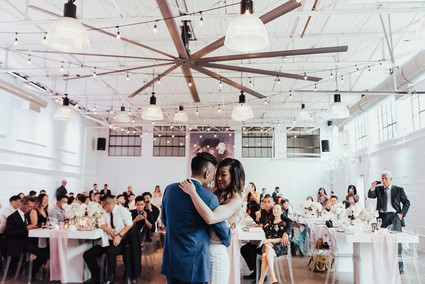 Modern graphic warehouse wedding in Toronto