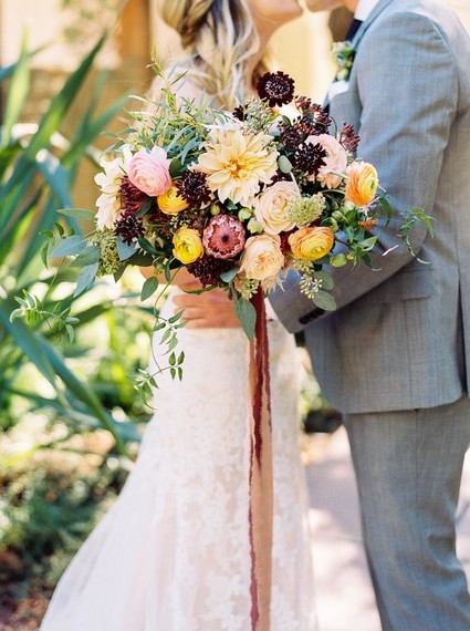Modern feminine Santa Cruz wedding with boho details