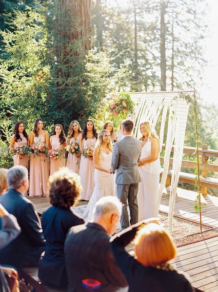 Modern feminine Santa Cruz wedding with boho details