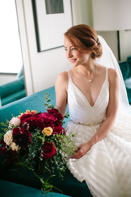 modern fall garden wedding