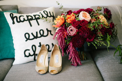 modern fall garden wedding