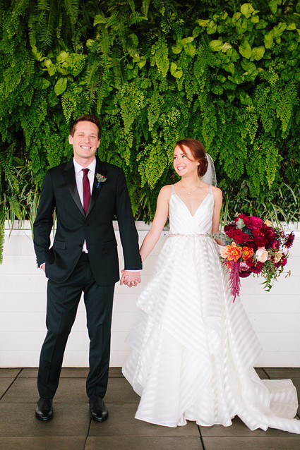 modern fall garden wedding
