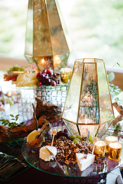 modern fall garden wedding