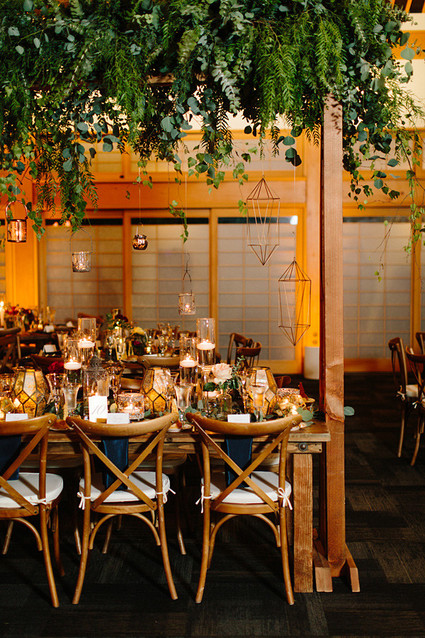 modern fall garden wedding