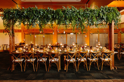 modern fall garden wedding