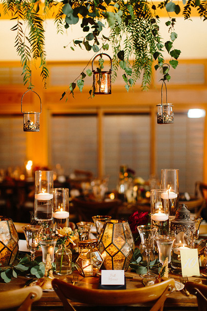 modern fall garden wedding