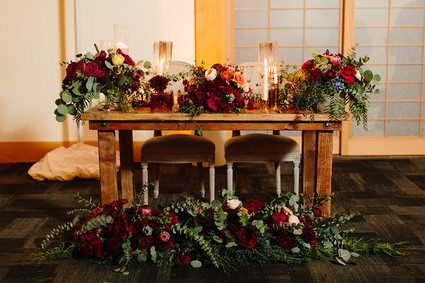 modern fall garden wedding