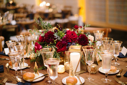 modern fall garden wedding