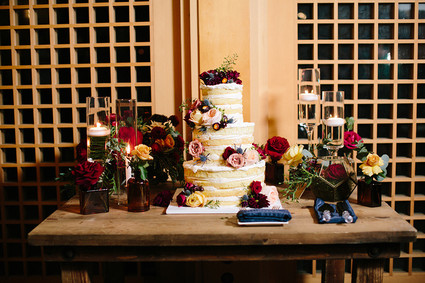 modern fall garden wedding