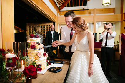 modern fall garden wedding