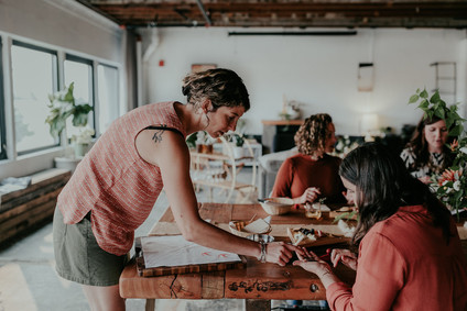 Crafts and cocktails workshop at Union/Pine Inspiration