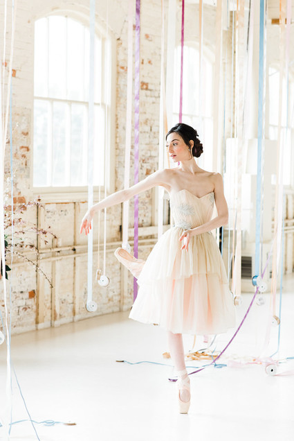 ballet and ribbon inspired wedding ideas for spring