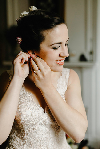 Romantic, industrial, floral wedding at Basilica Hudson in the Hudson Valley