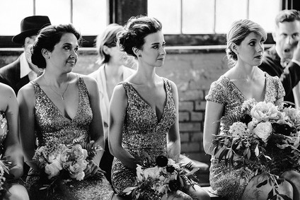 Romantic, industrial, floral wedding at Basilica Hudson in the Hudson Valley