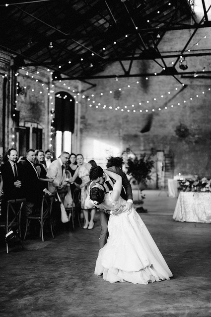 Romantic, industrial, floral wedding at Basilica Hudson in the Hudson Valley