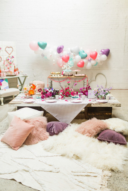 Bright fun Valentine's Brunch