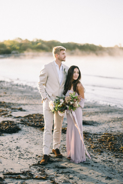 Maine engagement photos at Kettle Cove on Cape Elizabeth