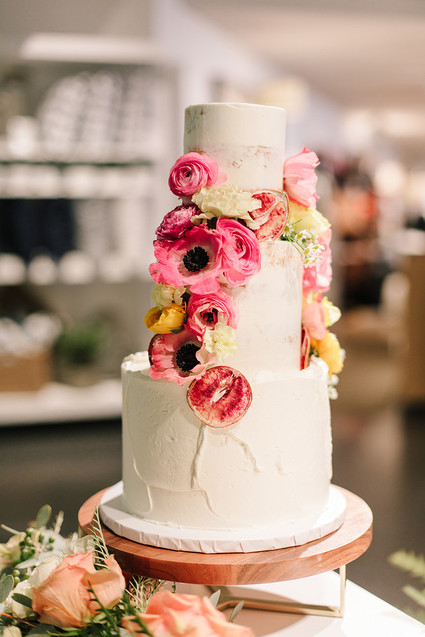 Simple modern wedding cake