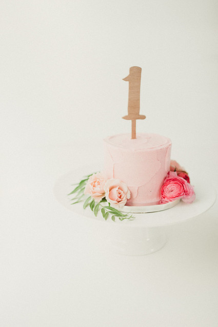 Ombre pink first birthday party