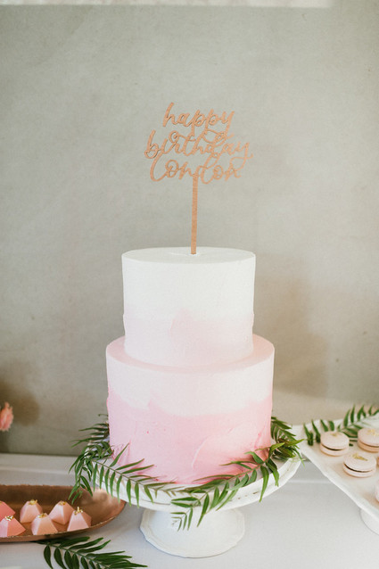 Ombre pink first birthday party