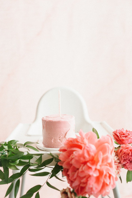 Ombre pink first birthday party Inspiration