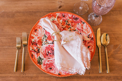Floral place setting