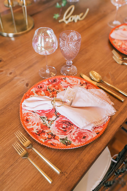 Floral place setting