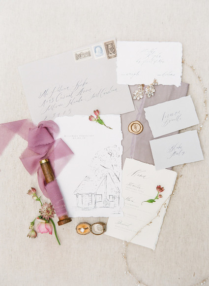 Elegant handwritten wedding invitations