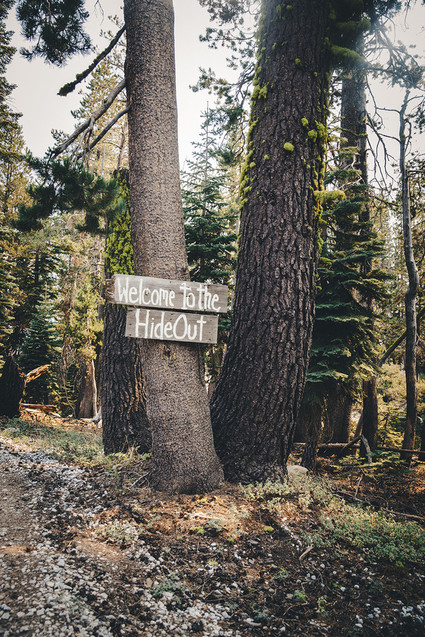 Sierra camp wedding at the Hideout in Kirkwood CA