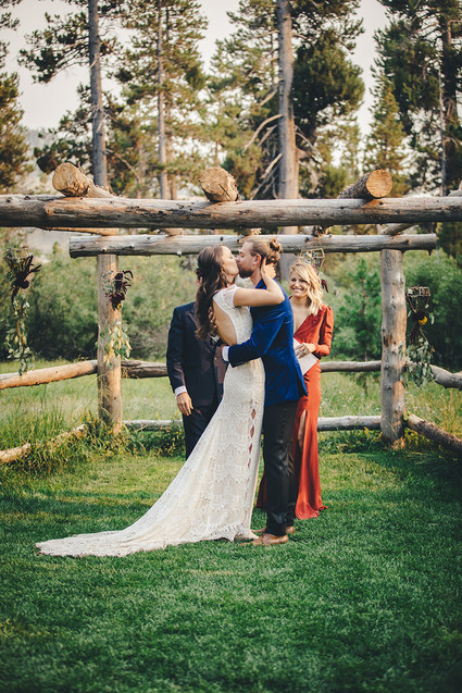 Sierra camp wedding at the Hideout in Kirkwood CA