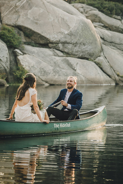 Sierra camp wedding at the Hideout in Kirkwood CA