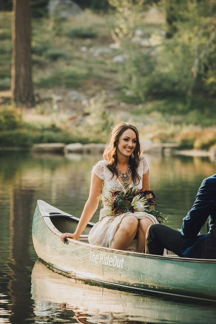 Sierra camp wedding at the Hideout in Kirkwood CA